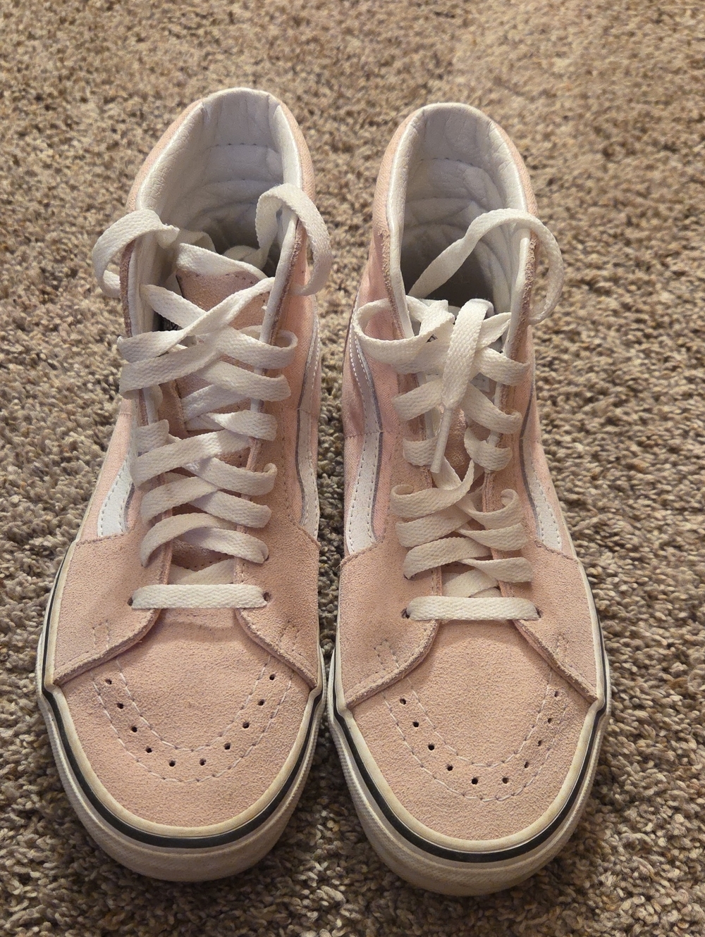 Vans Pink Suede High-Top Skate Sneakers Size 6